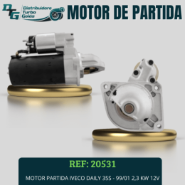 MOTOR PARTIDA IVECO DAILY 35S - 99/01 2,3 KW 12V