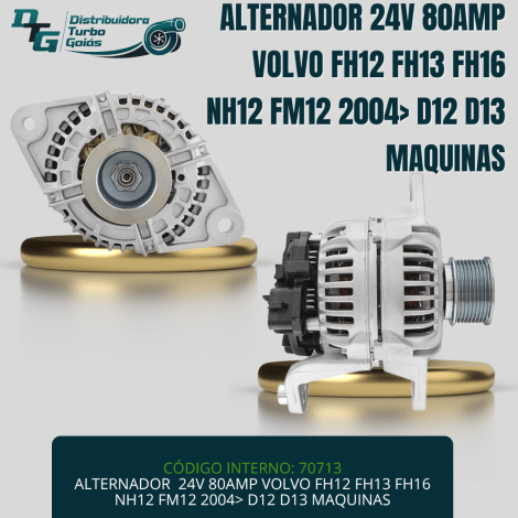 ALTERNADOR  2 VOLVO FH - NH - FM - D12 D13 MÁQUINAS