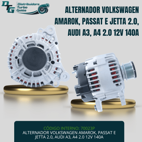 ALTERNADOR VOLKSWAGEN AMAROK, PASSAT E JETTA, AUDI 