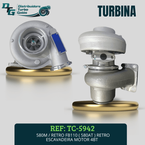 TURBINA 580M / RETRO FB110 RETRO ESCAVADEIRA MOTOR 4BT