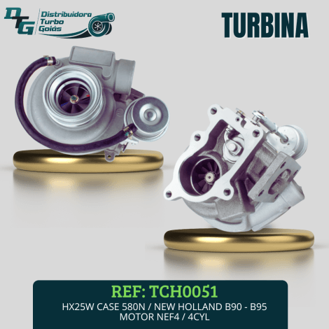 TURBINA HX25W CASE 580N / NEW HOLLAND B90 - B95 MOTOR NEF4 / 4CYL 25W2