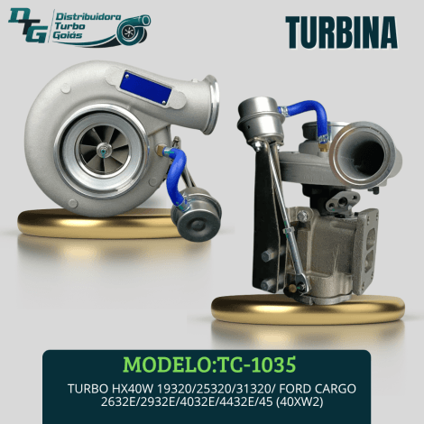 TURBINA HX40W 19320/25320/31320/ FORD CARGO 2632E/2932E/ 4032E/4432E/45 (40XW2)